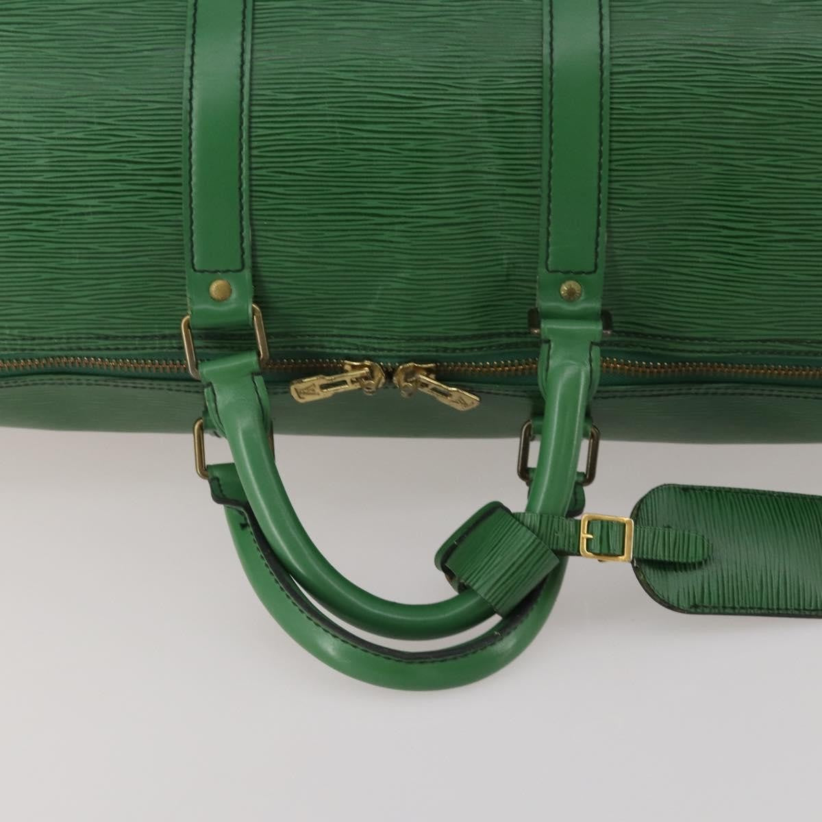 Louis Vuitton Keepall Epi Leather Green Leather Travel Bag Bag (Pre-Owned)
