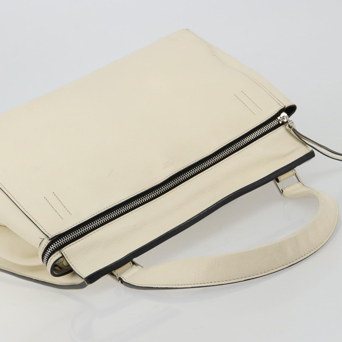 Celine Edge Leather White Leather Handbag (Pre-Owned)