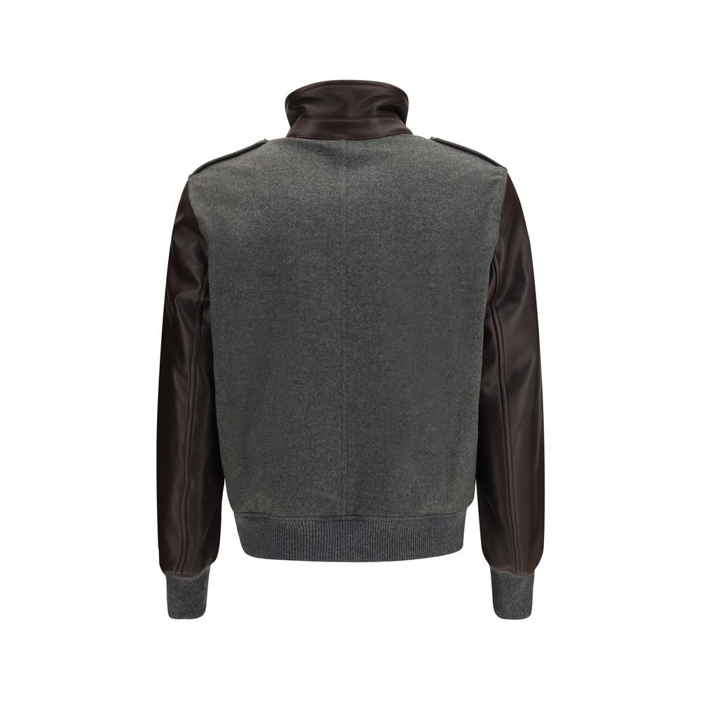 Brunello Cucinelli Gray Cashmere Men's Bomber