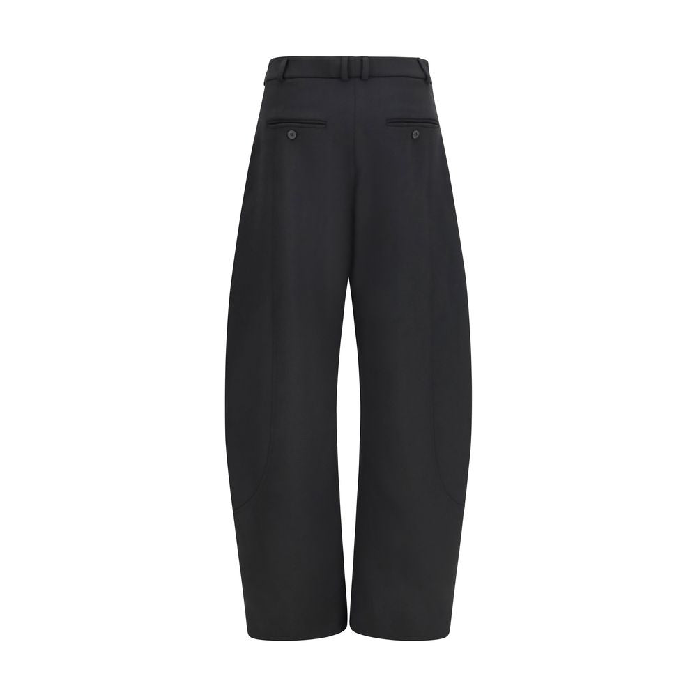 Nissa Black Polyester Casual Women's Pants