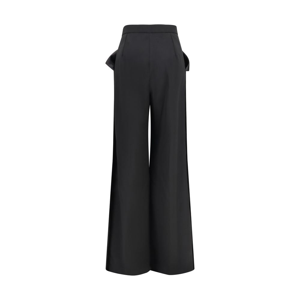 Nissa Black Recycled Polyester Women's Pants