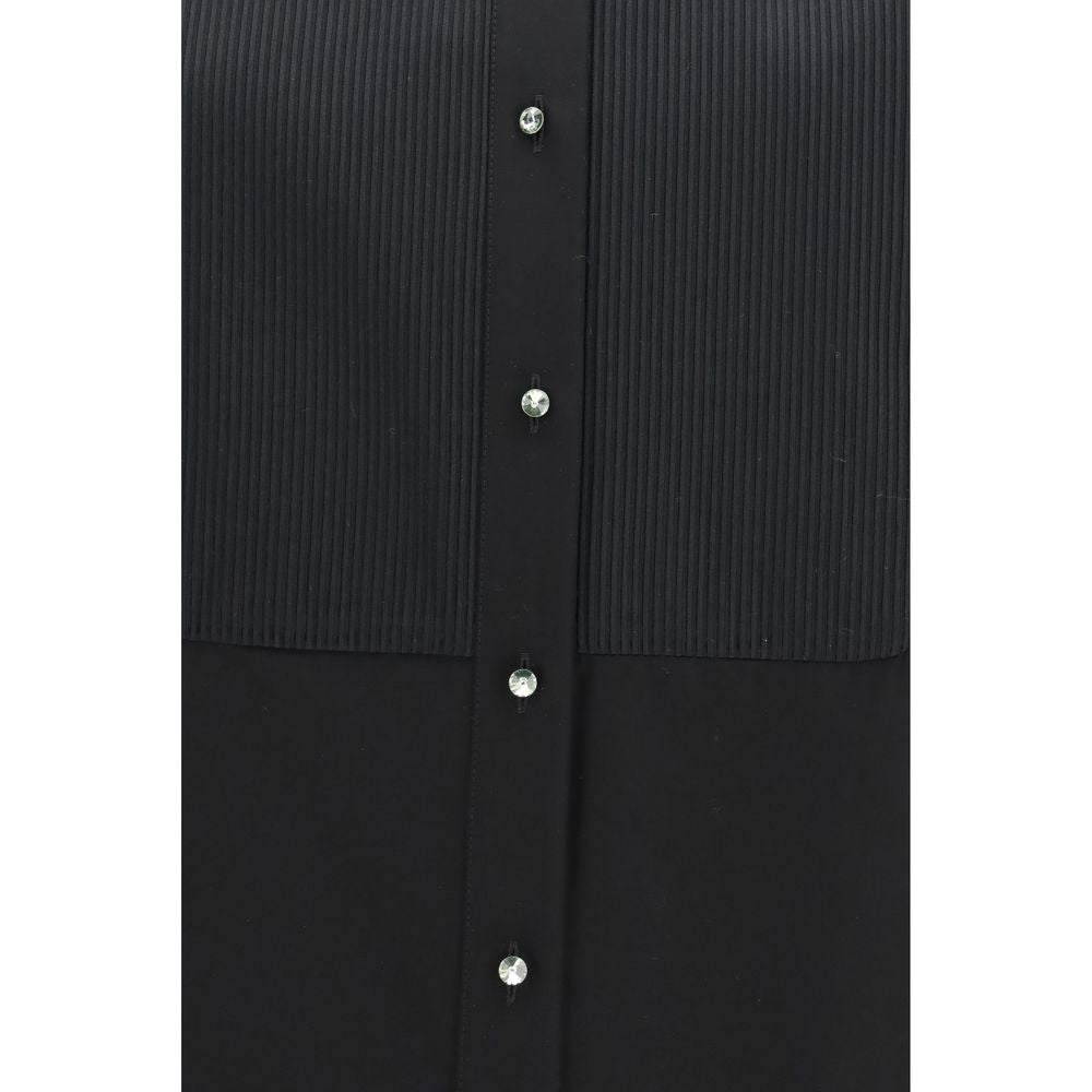 Sara Roka Black Cotton Dress Women's Shirt