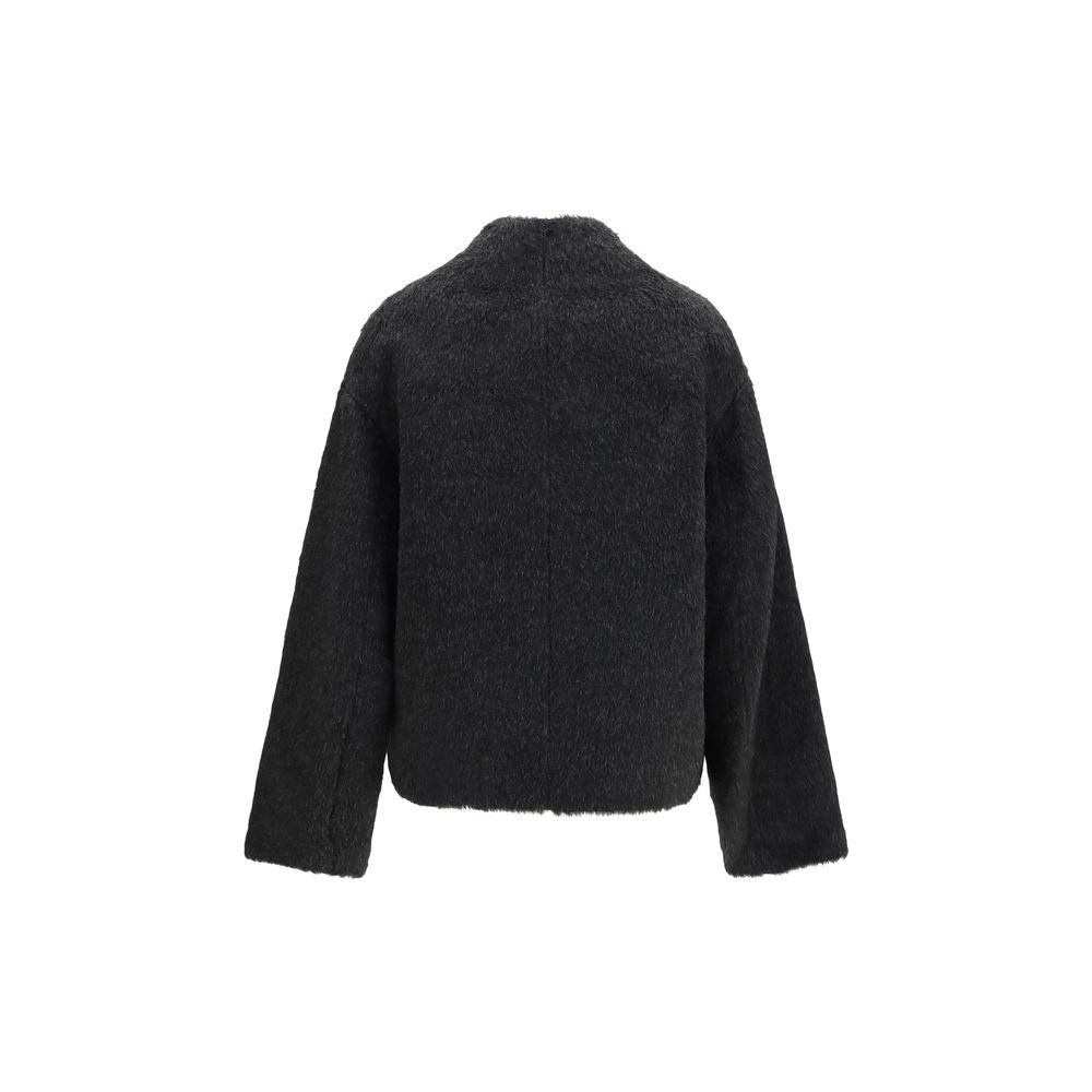 Loulou De Saison Black Alpaca Vicugna Pacos Women's Jacket