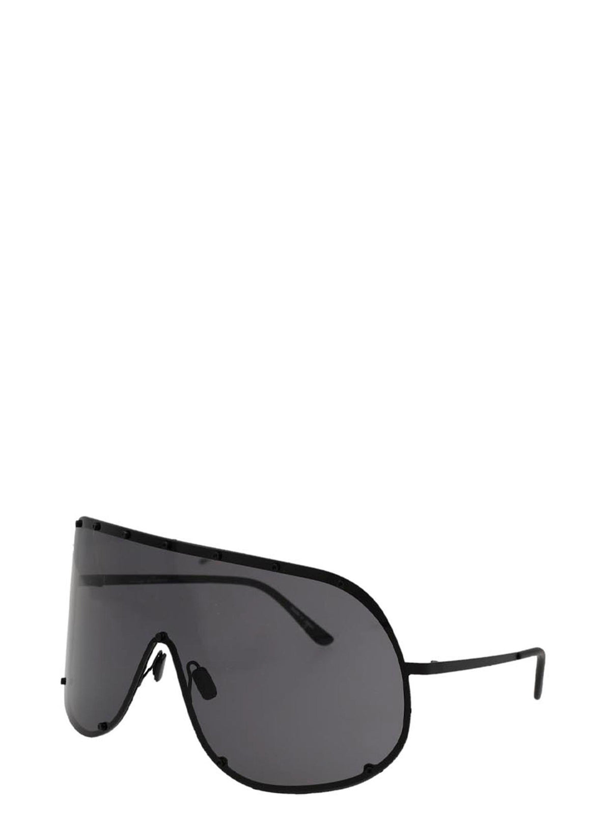 Rick Owens Black Stainless Steel Men's Sunglasses