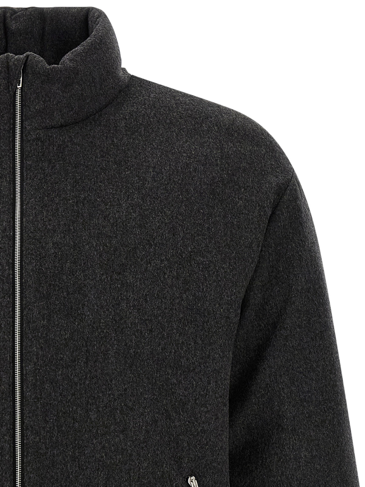 Jil Sander Gray Wool Full-Length Men's Jacket