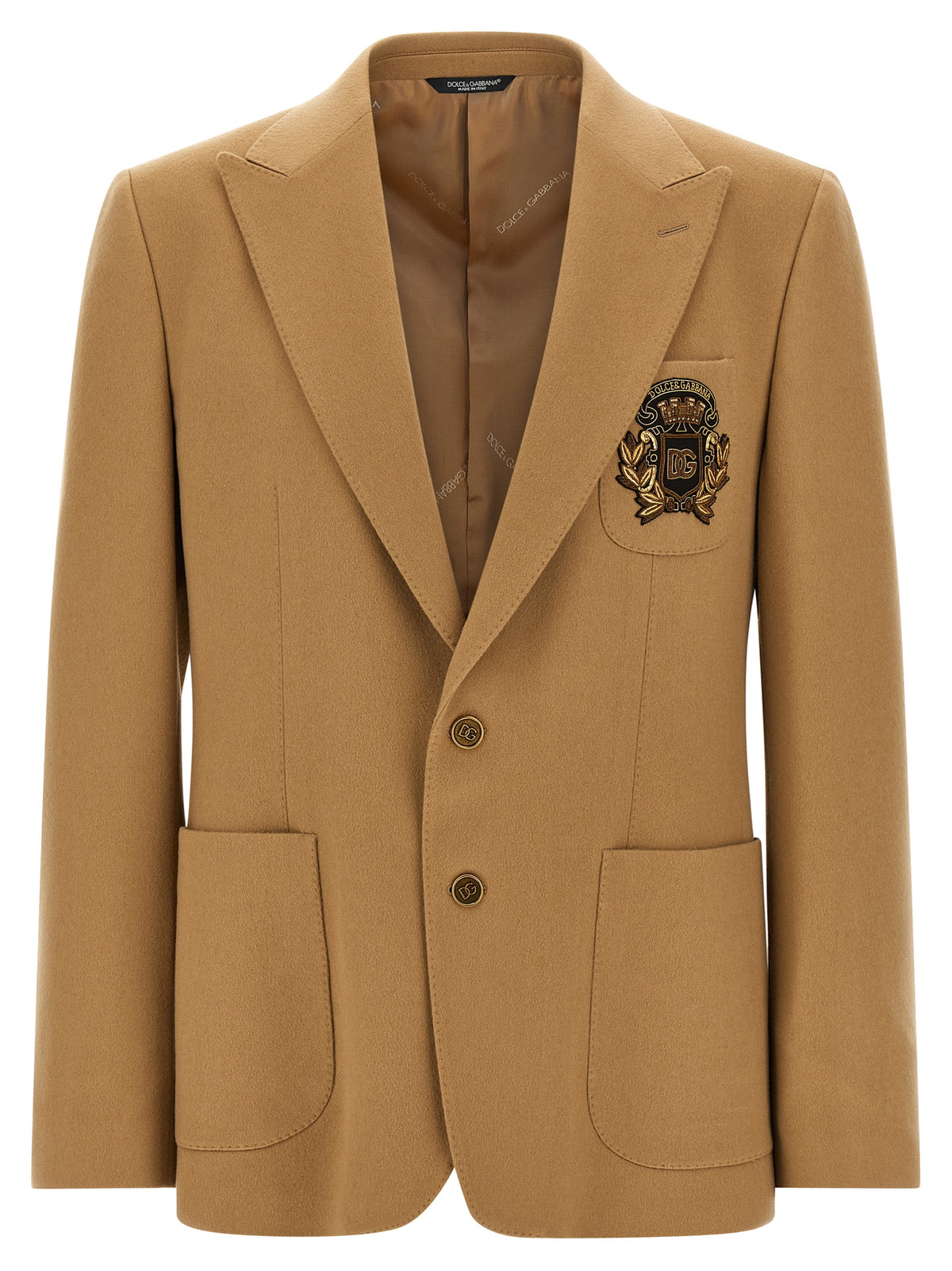 Dolce & Gabbana Beige Cashmere Men's Blazer