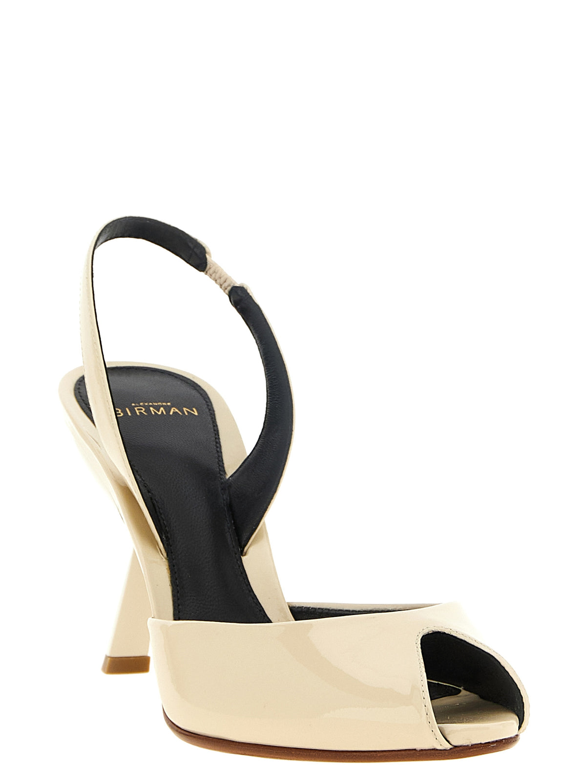 Alexandre Birman White Calfskin Mid Heel Women's Pumps