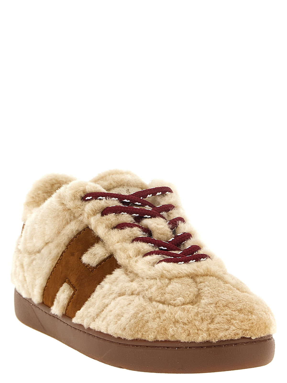 Hogan Beige Goatskin Low Top Women's Sneakers