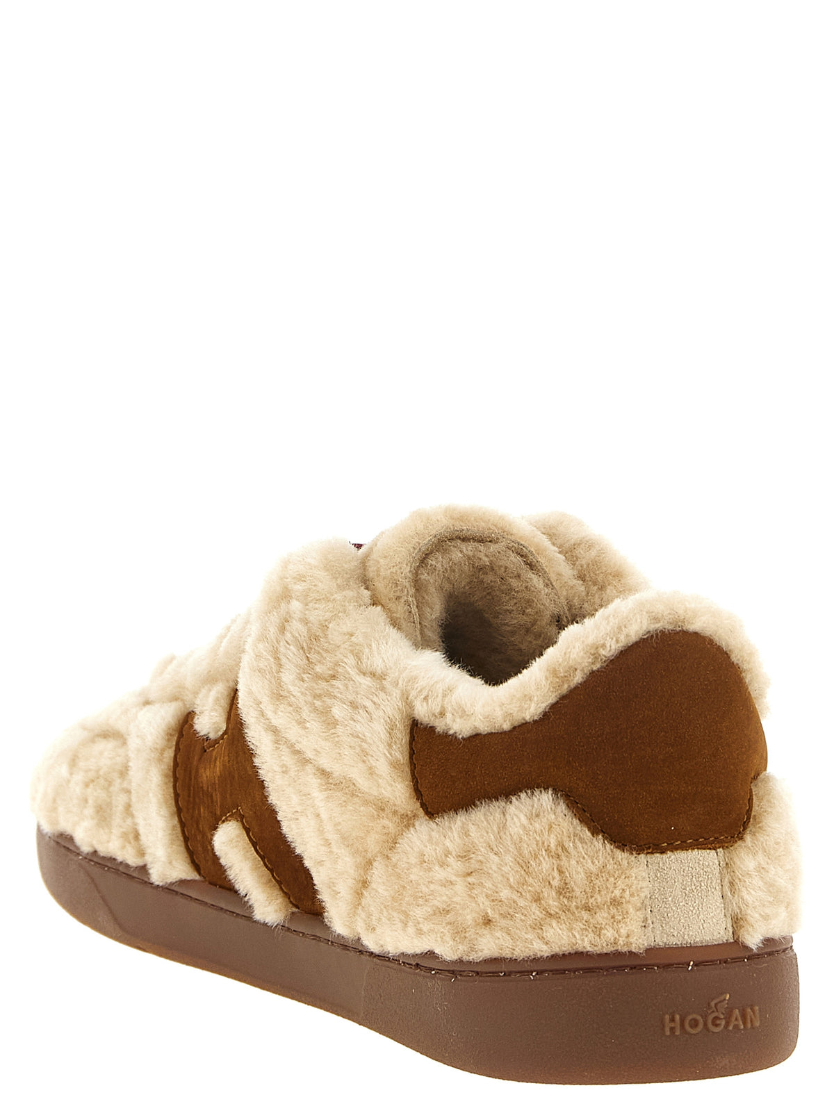 Hogan Beige Goatskin Low Top Women's Sneakers