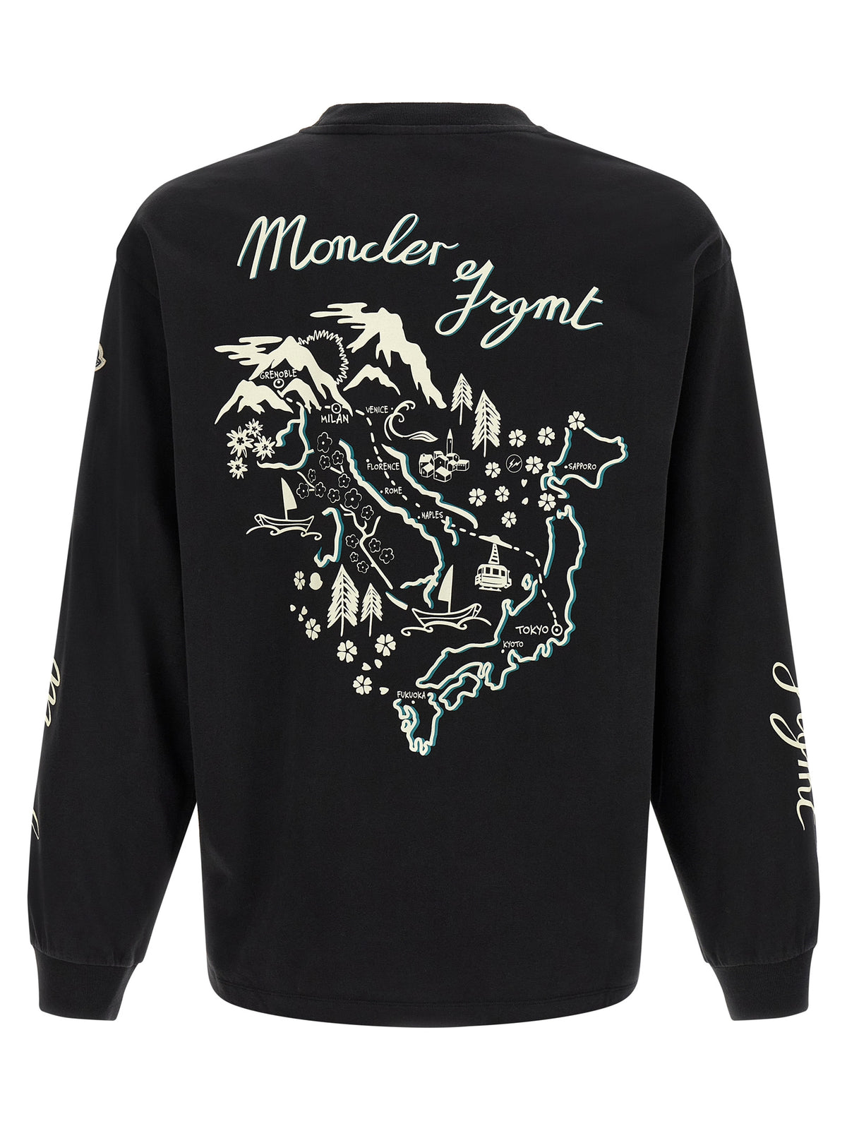 MONCLER GENIUS Black Cotton Men's T-Shirt