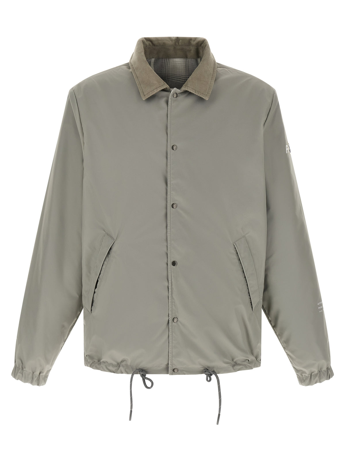 MONCLER GENIUS Gray Cotton Full-Length Men's Jacket