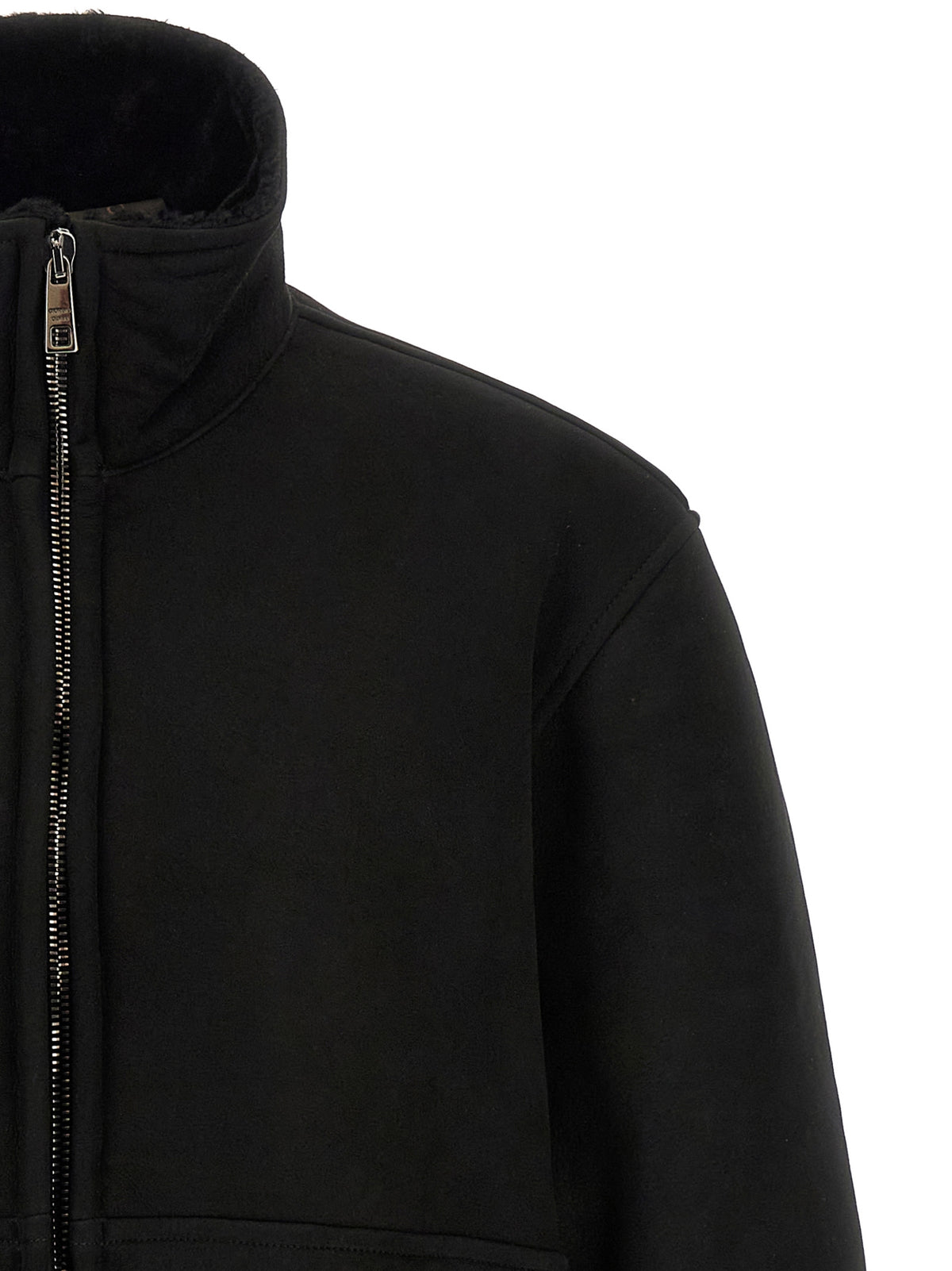 GIORGIO BRATO Black Lamb Leather Men's Coat