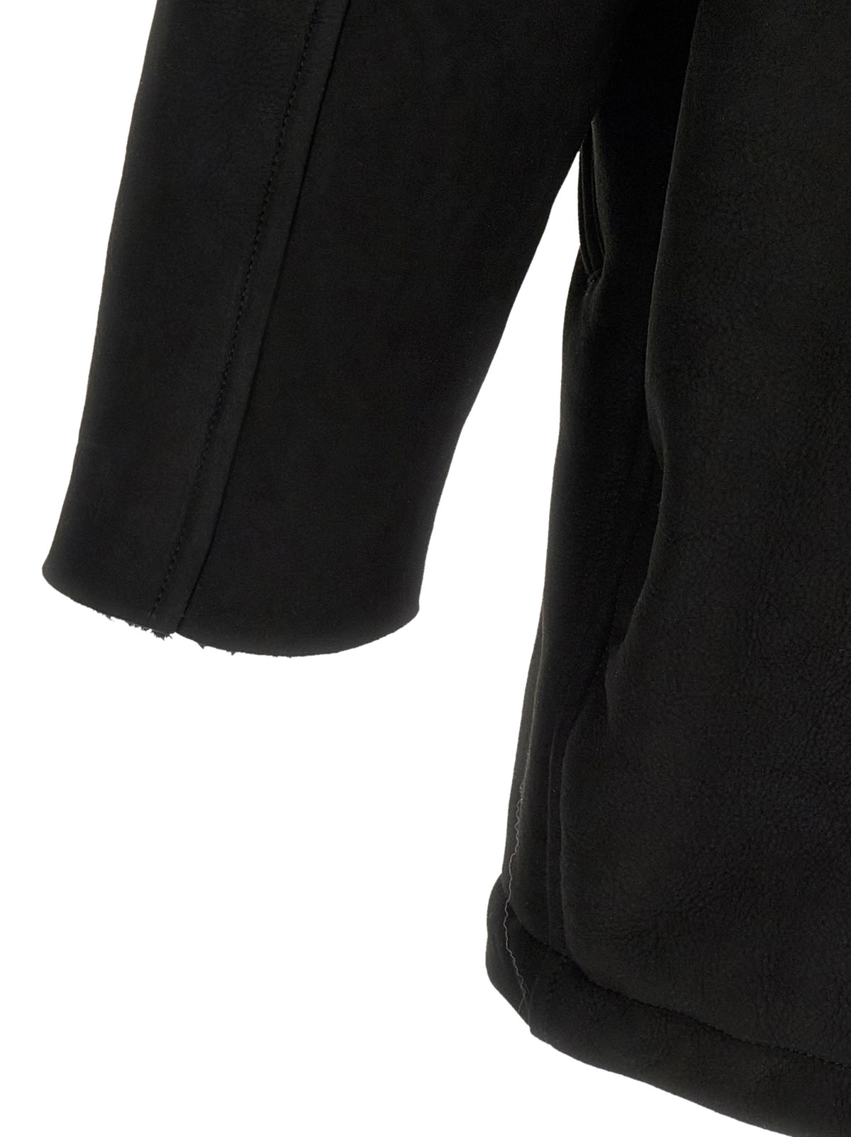 GIORGIO BRATO Black Lamb Leather Men's Coat