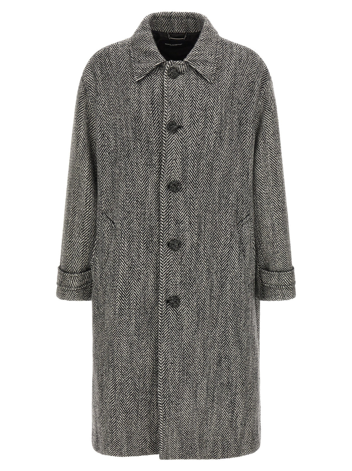 Dolce & Gabbana Multicolor Virgin Wool Men's Coat