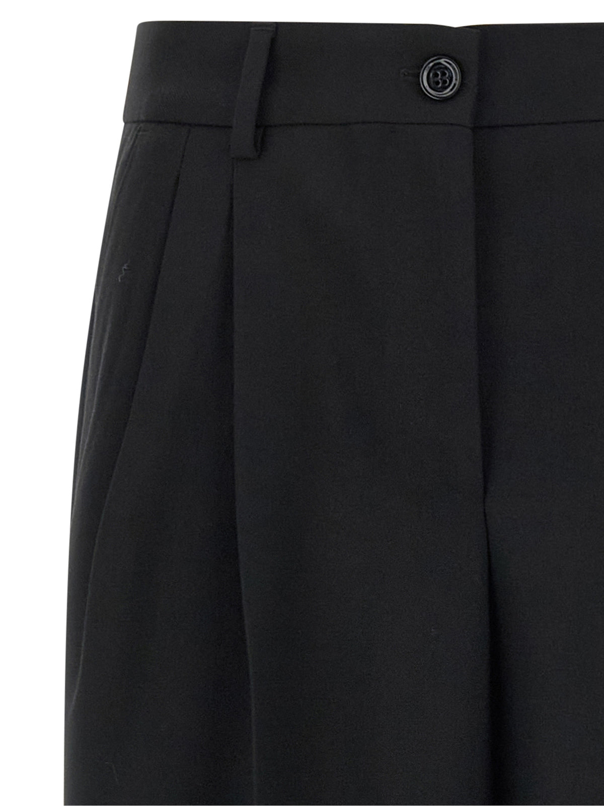 Dolce & Gabbana Black Virgin Wool Dress Women's Pants