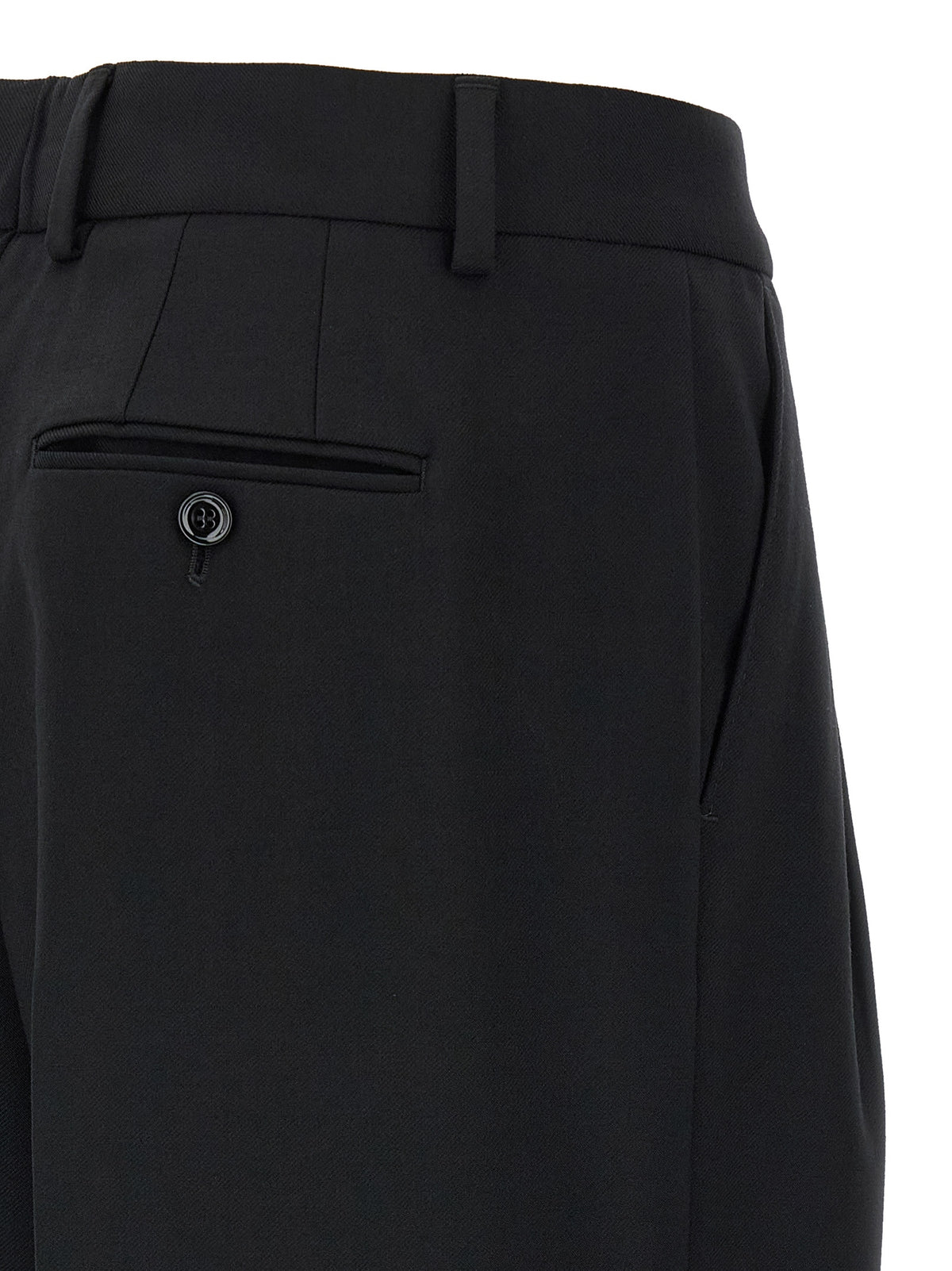 Dolce & Gabbana Black Virgin Wool Dress Women's Pants