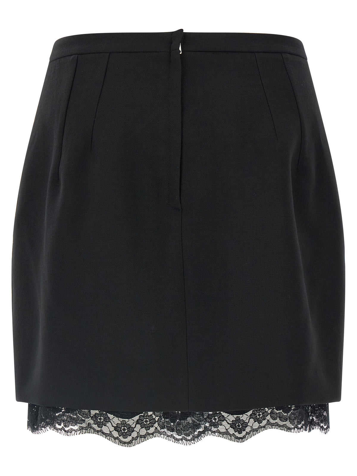 Dolce & Gabbana Black Virgin Wool Long Women's Skirt