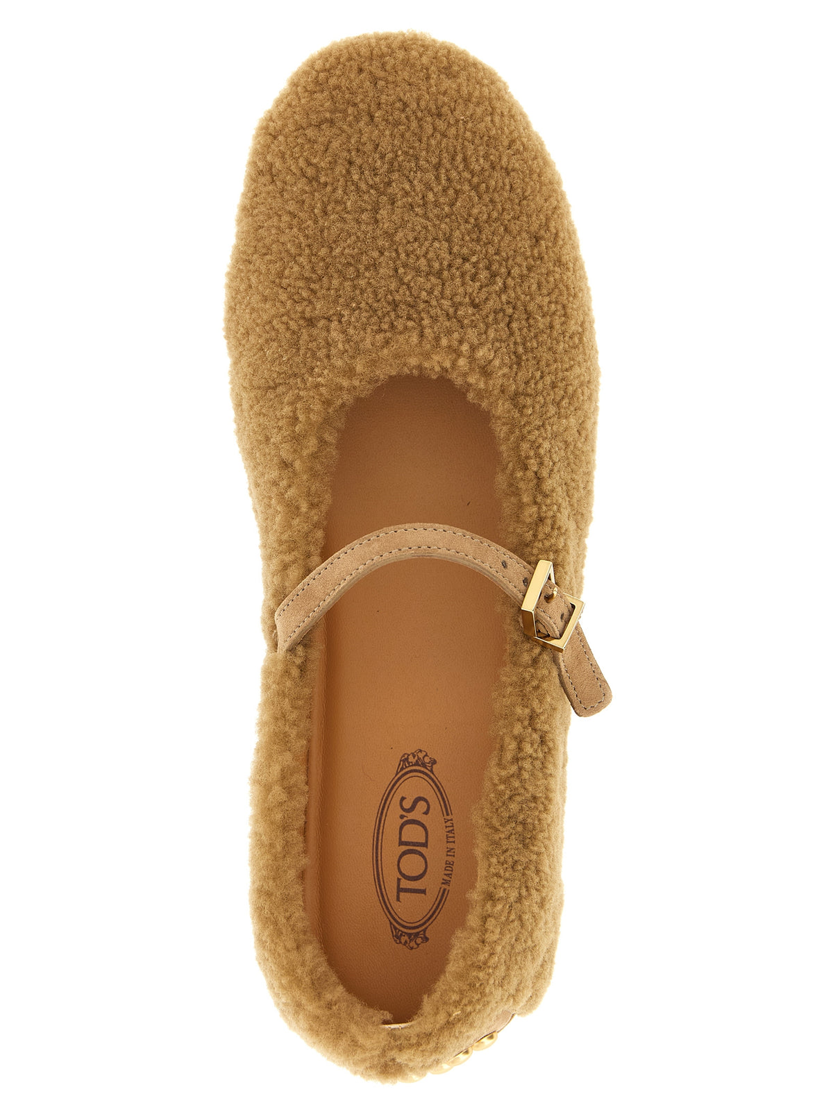 Tod's Beige Lamb Leather Ballet Women's Flats