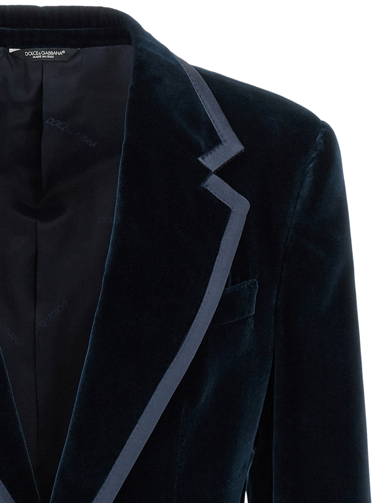 Dolce & Gabbana Blue Cotton Men's Blazer
