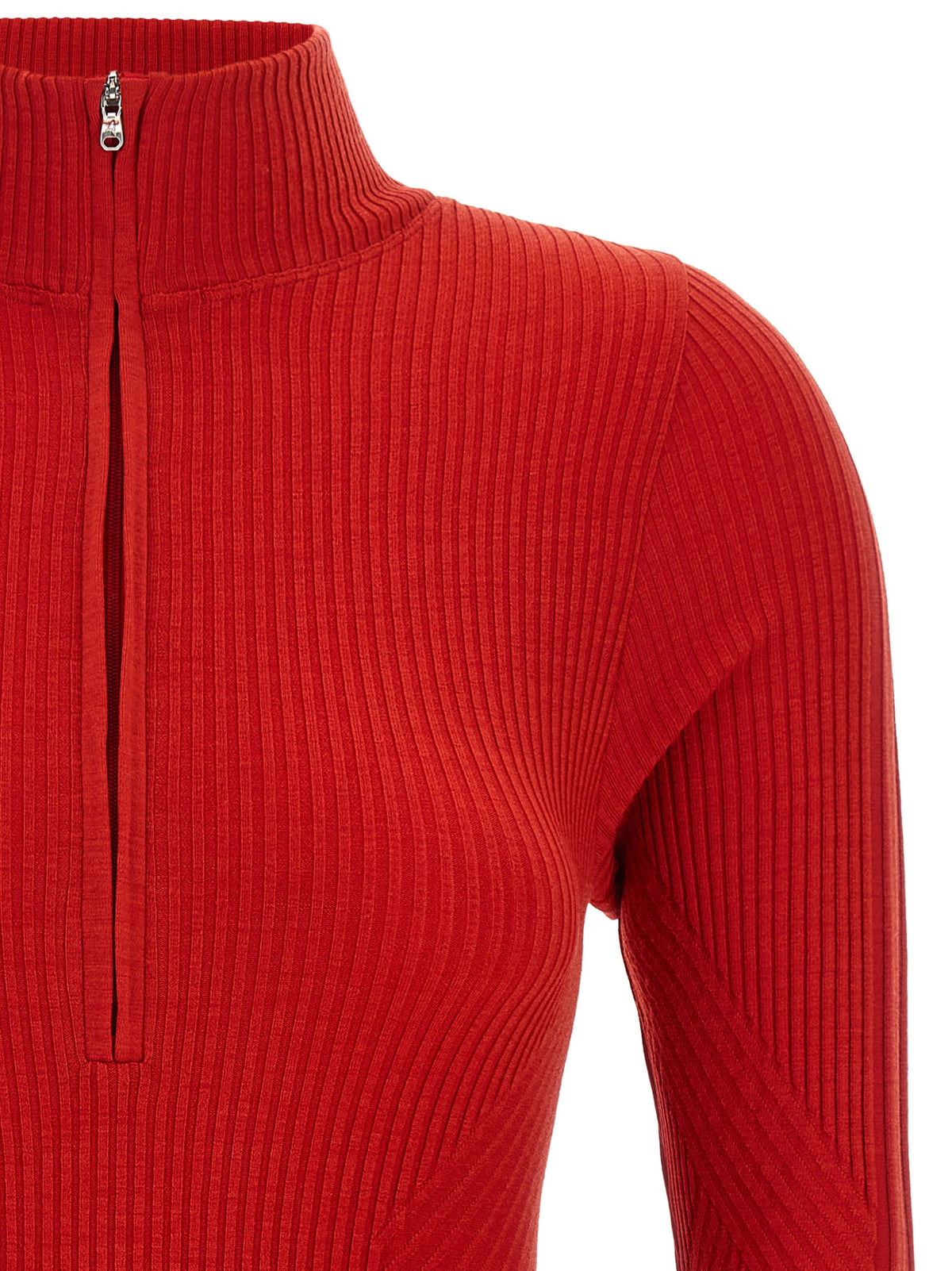 PERFECT MOMENT Red Wool Women's Bodysuit