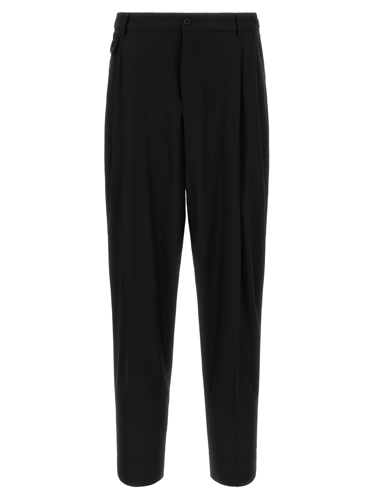 Dolce & Gabbana Black Virgin Wool Dress Men's Pants
