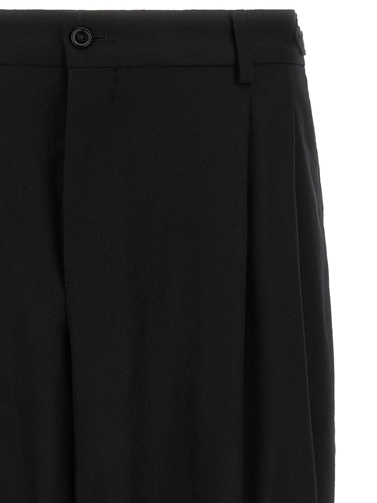 Dolce & Gabbana Black Virgin Wool Dress Men's Pants