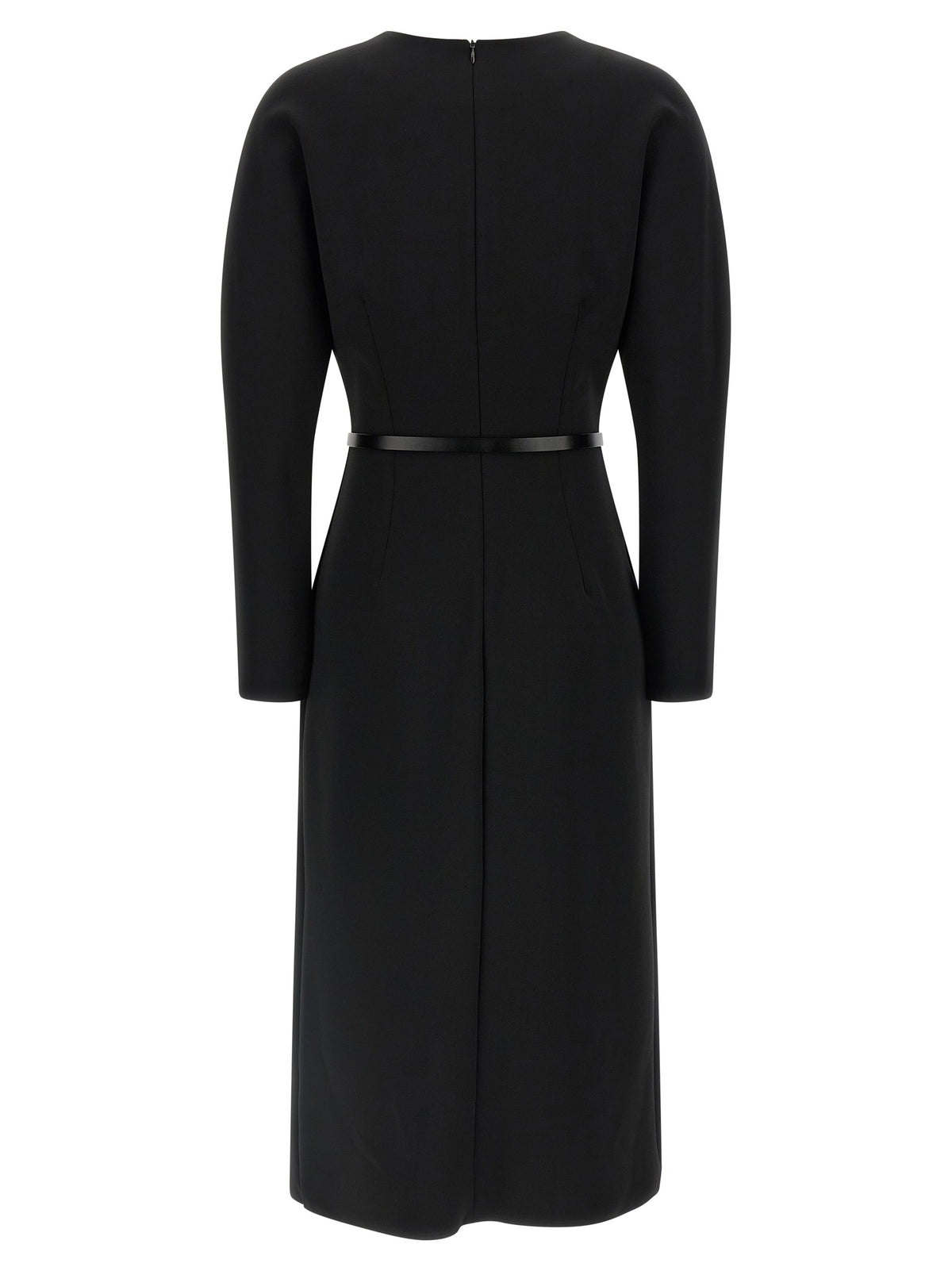P.A.R.O.S.H. Black Polyester Midi Women's Dress