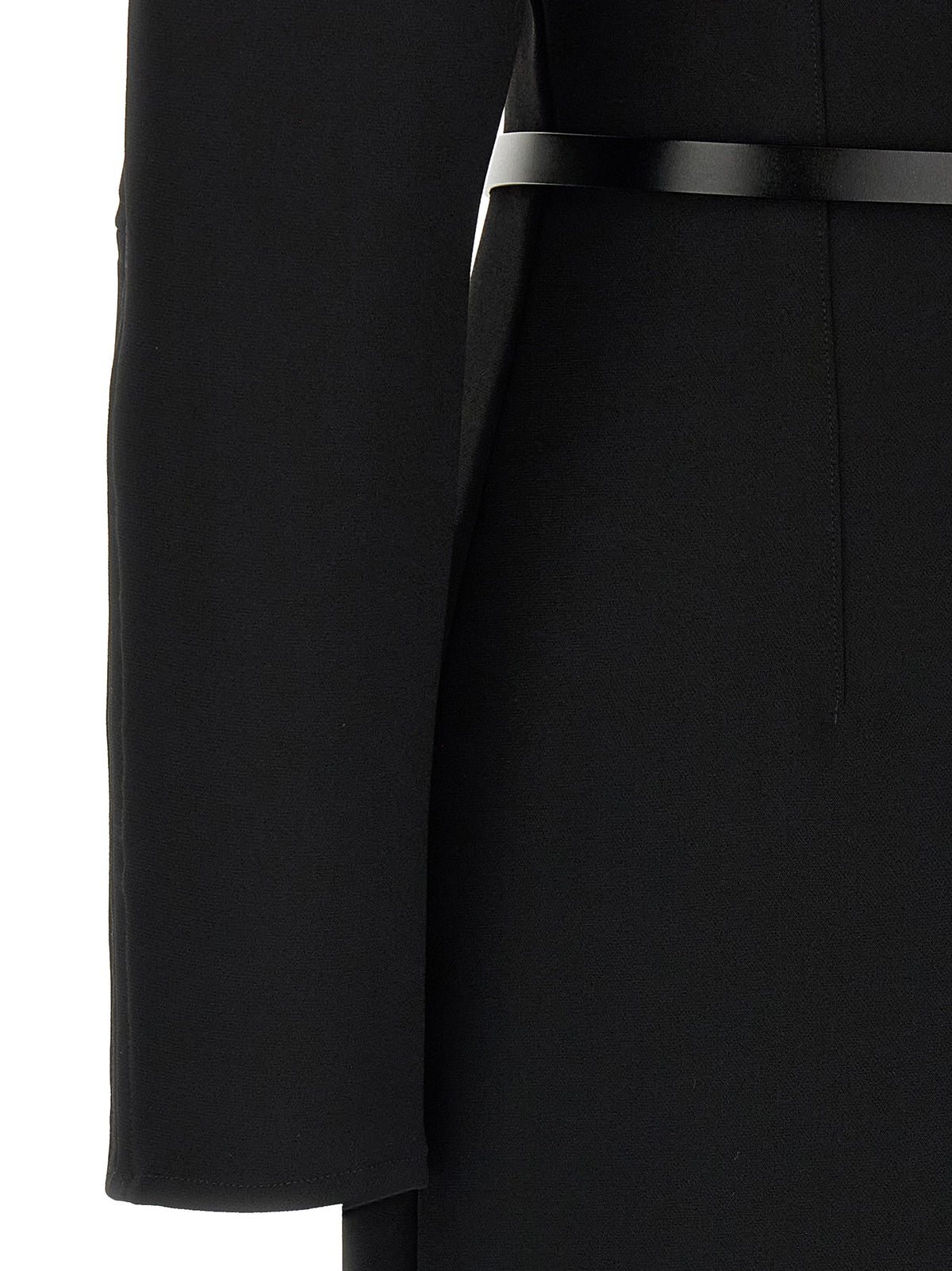 P.A.R.O.S.H. Black Polyester Midi Women's Dress