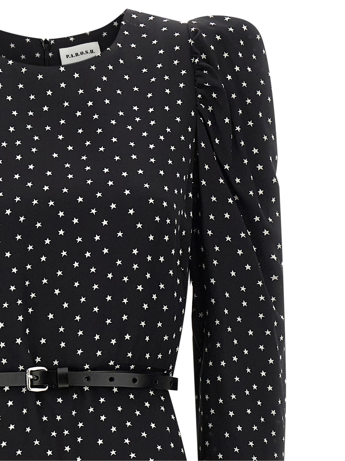 P.A.R.O.S.H. Black Silk Long Women's Dress