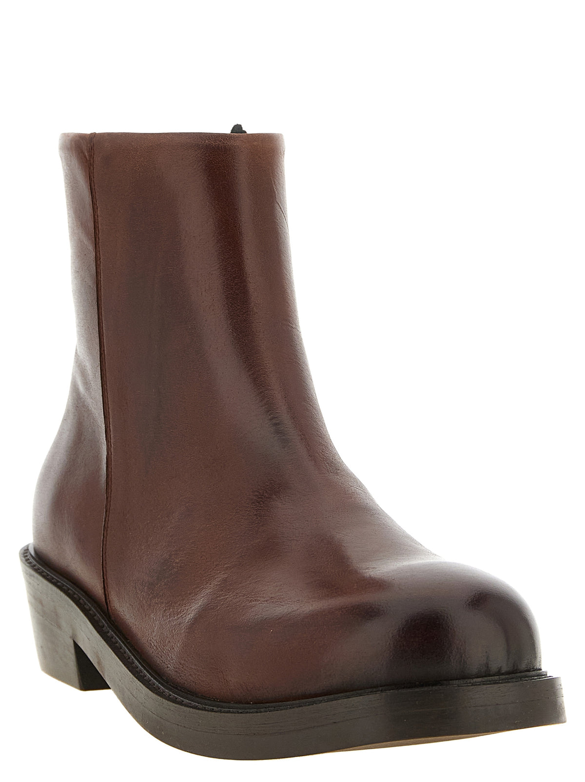 SÉFR Brown Calfskin Ankle Men's Boots