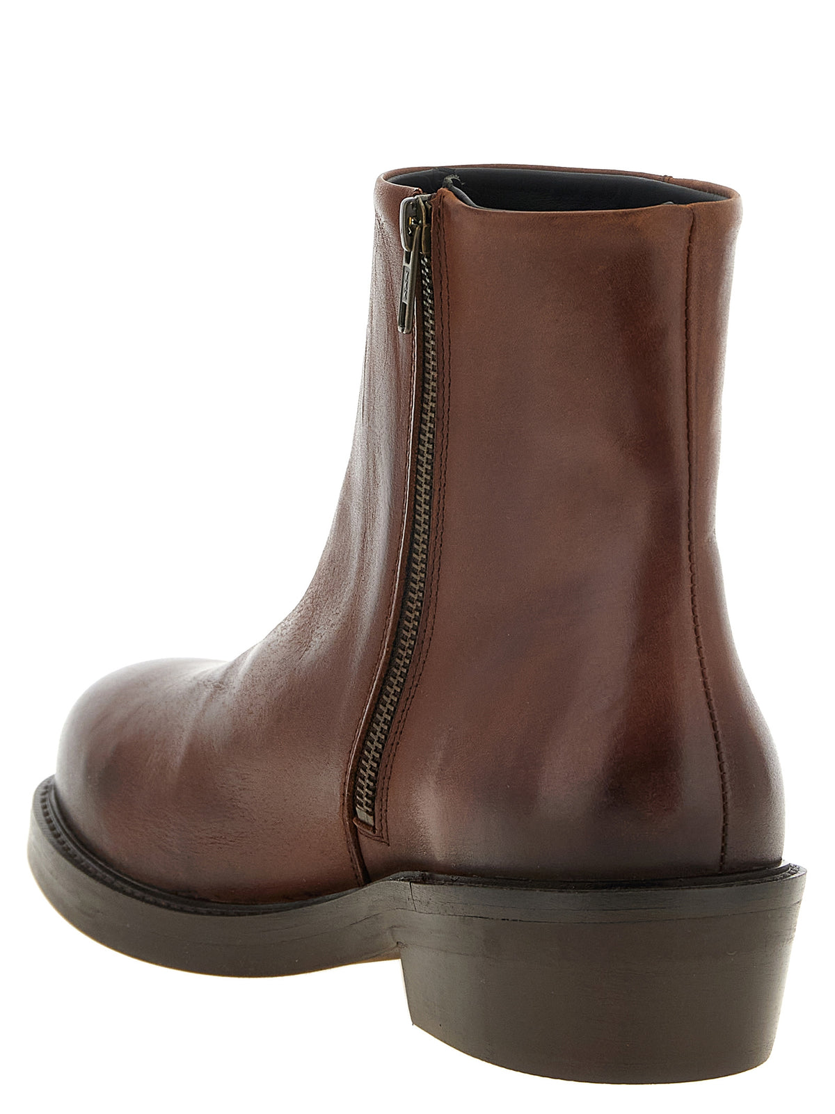 SÉFR Brown Calfskin Ankle Men's Boots