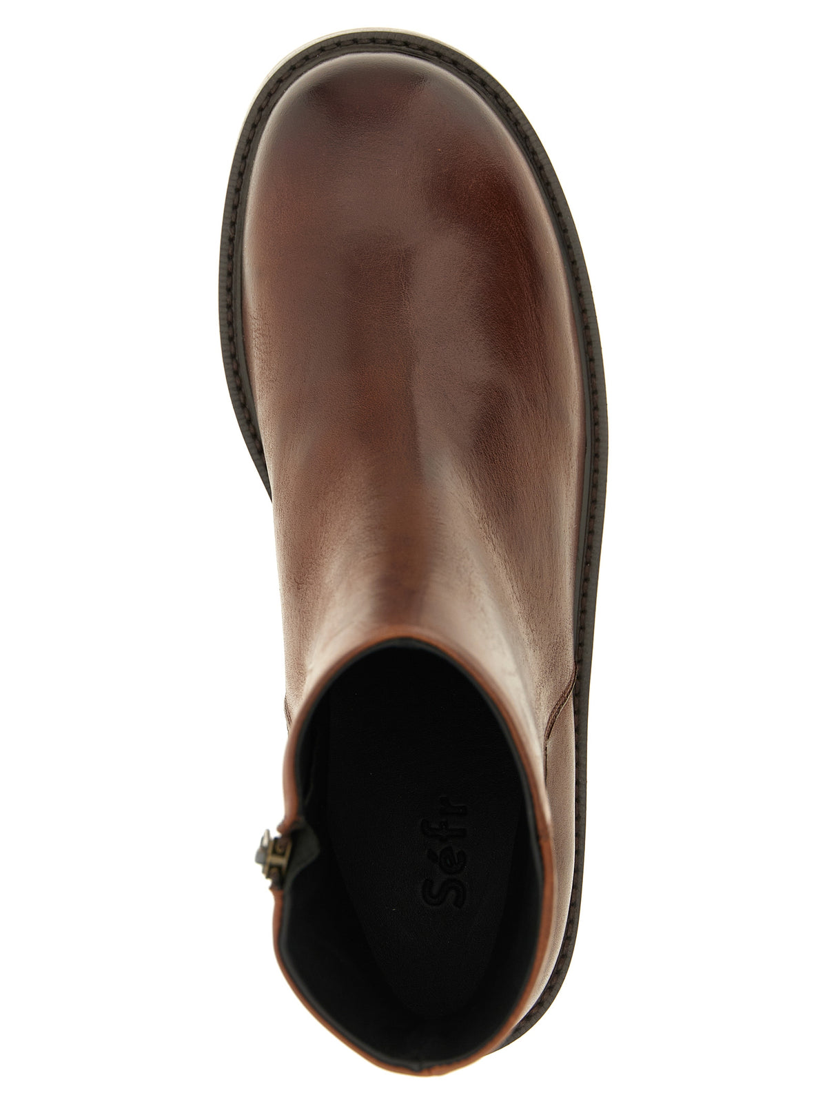 SÉFR Brown Calfskin Ankle Men's Boots