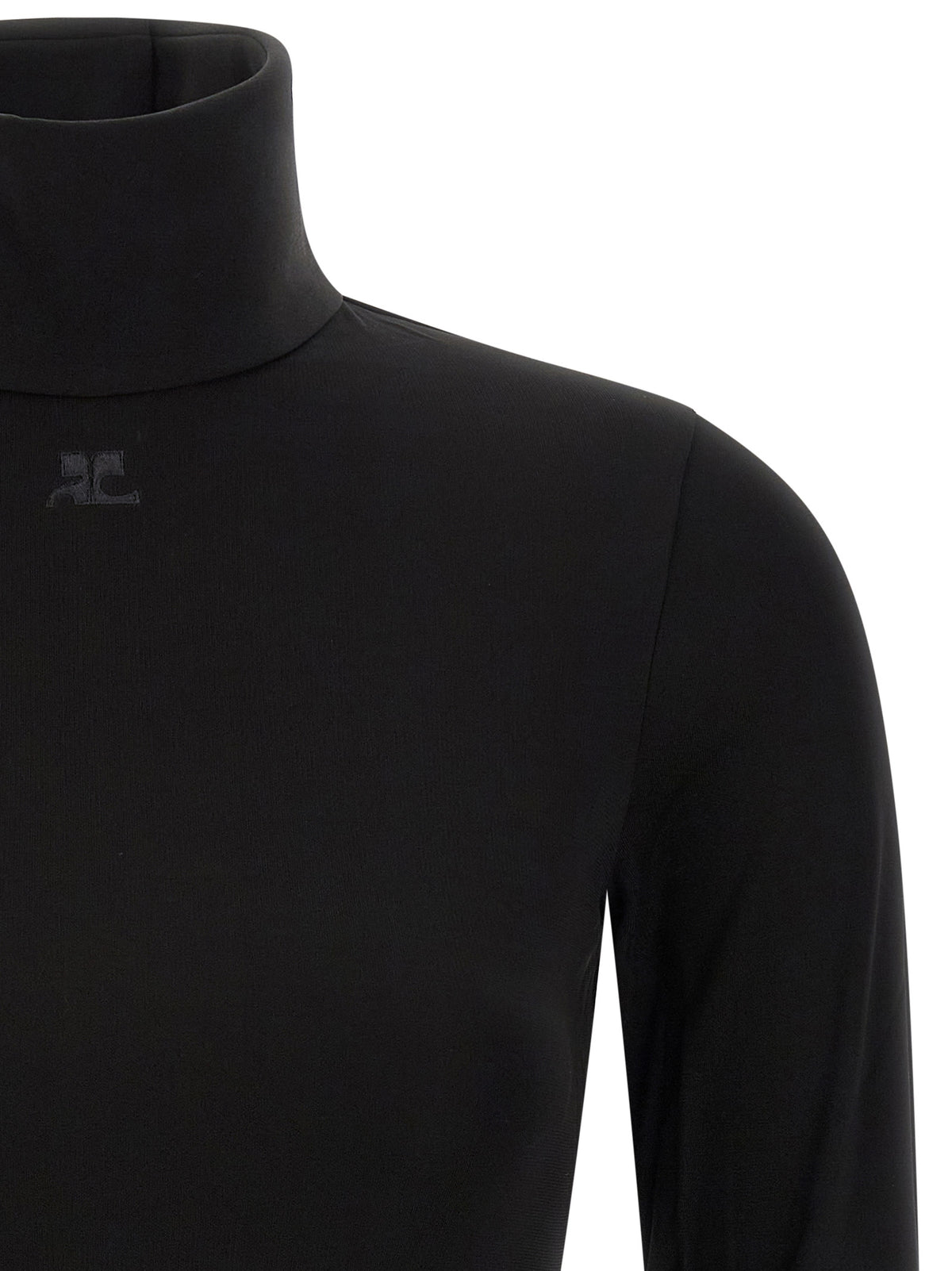 Courrèges Black Viscose Women's Bodysuit