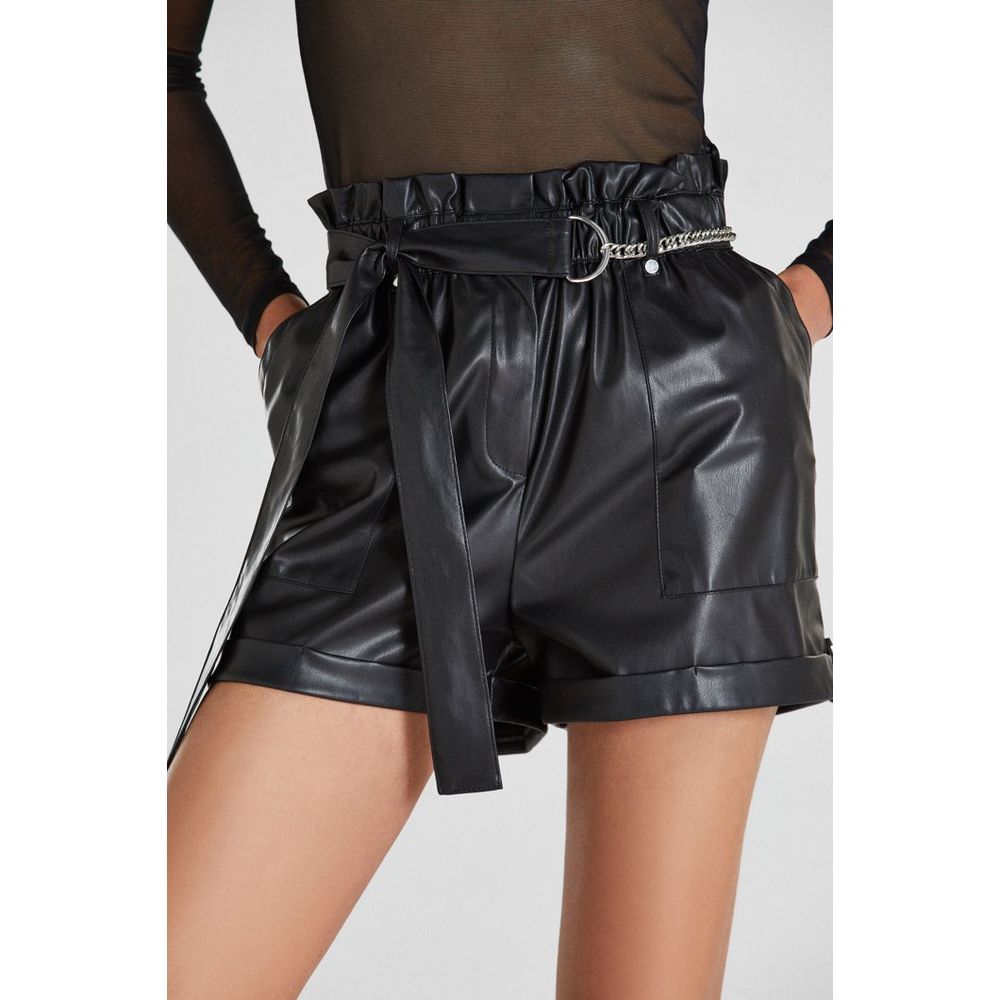 Patrizia Pepe Black Polyethylene Short And Mini Women's Shorts