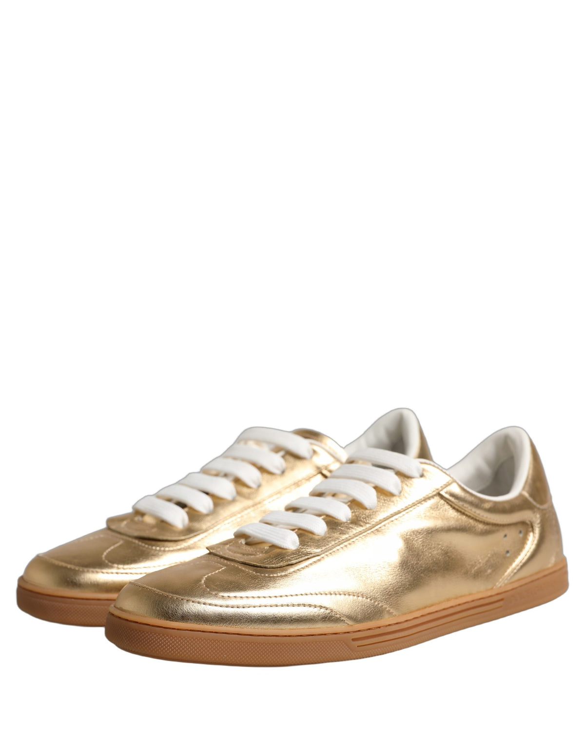 Dolce & Gabbana Gold Saint Tropez Low Top Sneakers Men's Shoes (Pre-Owned)