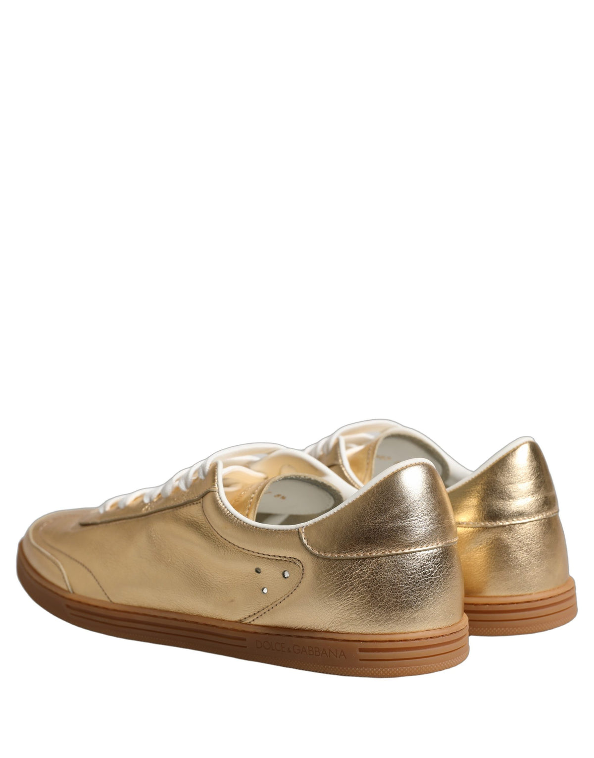 Dolce & Gabbana Gold Saint Tropez Low Top Sneakers Men's Shoes (Pre-Owned)