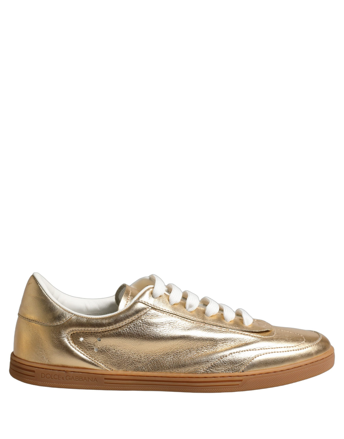 Dolce & Gabbana Gold Saint Tropez Low Top Sneakers Men's Shoes (Pre-Owned)