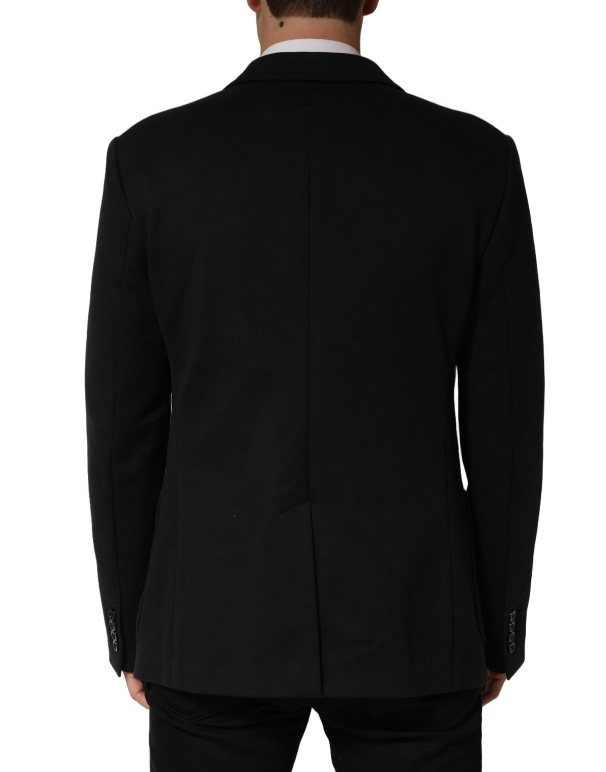 Dolce & Gabbana Black Embroidered Single Breasted Men's Jacket (Pre-Owned)