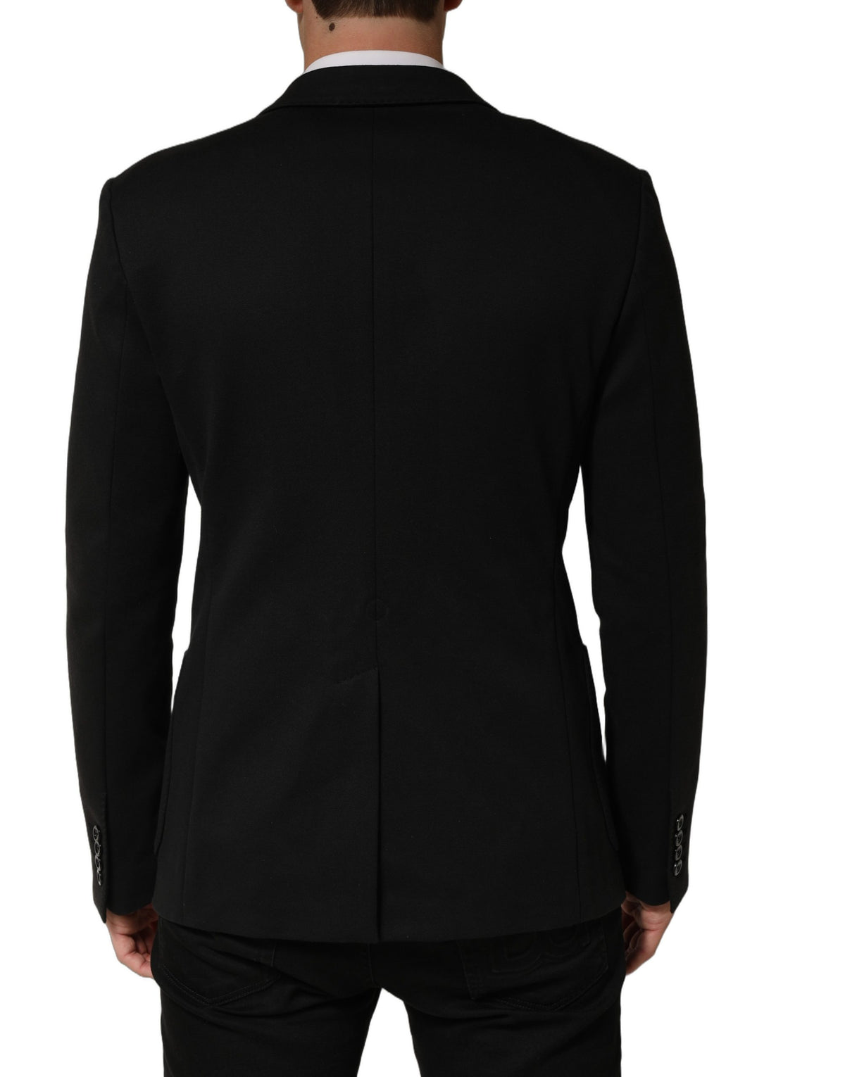 Dolce & Gabbana Black Embroidered Single Breasted Men Men's Jacket (Pre-Owned)