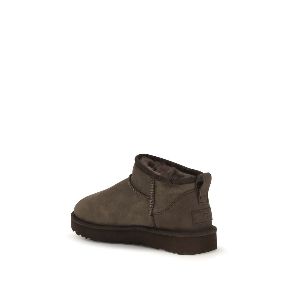 UGG Brown Suede Leather Ankle Women's Boots
