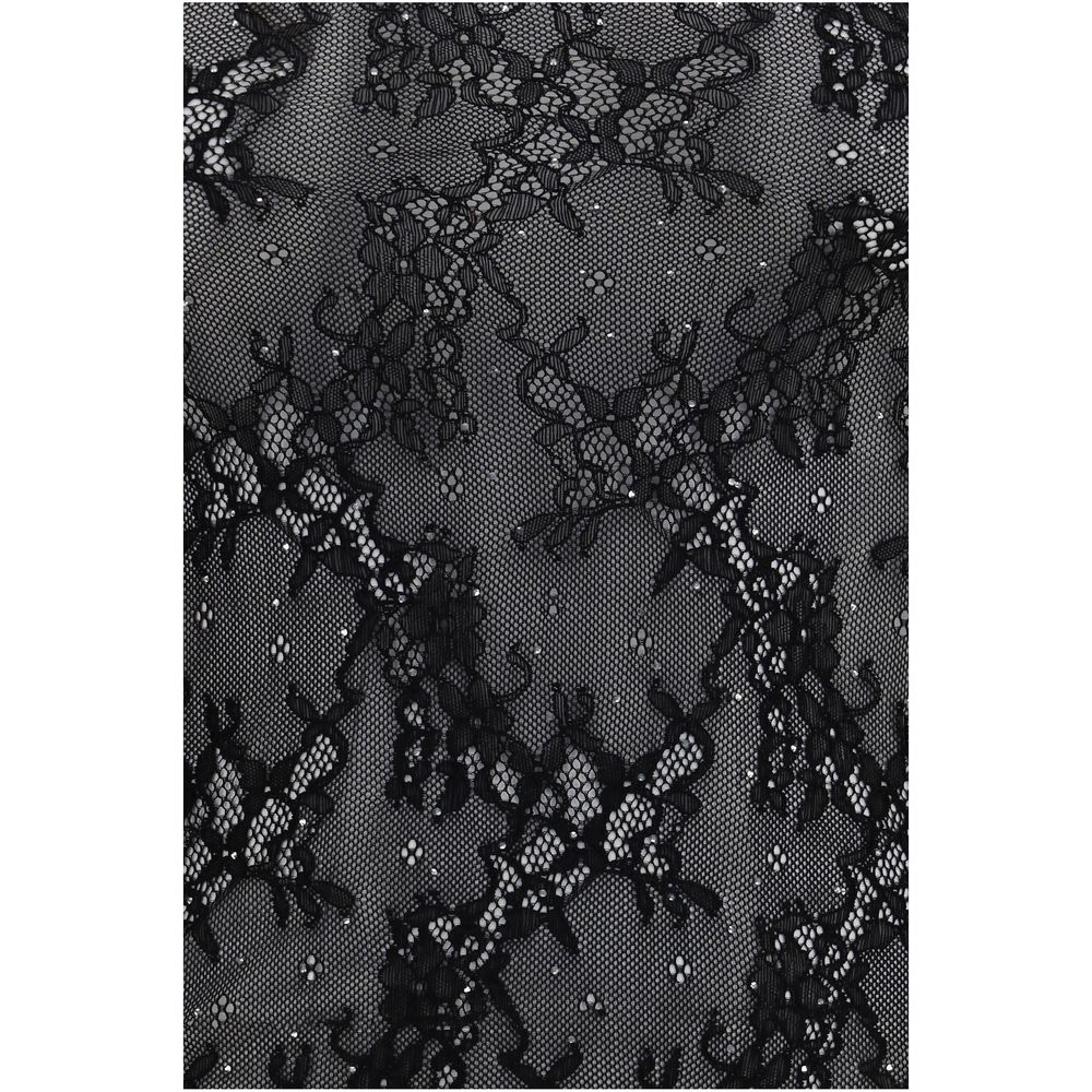Nissa Black Nylon Women's Bodysuit