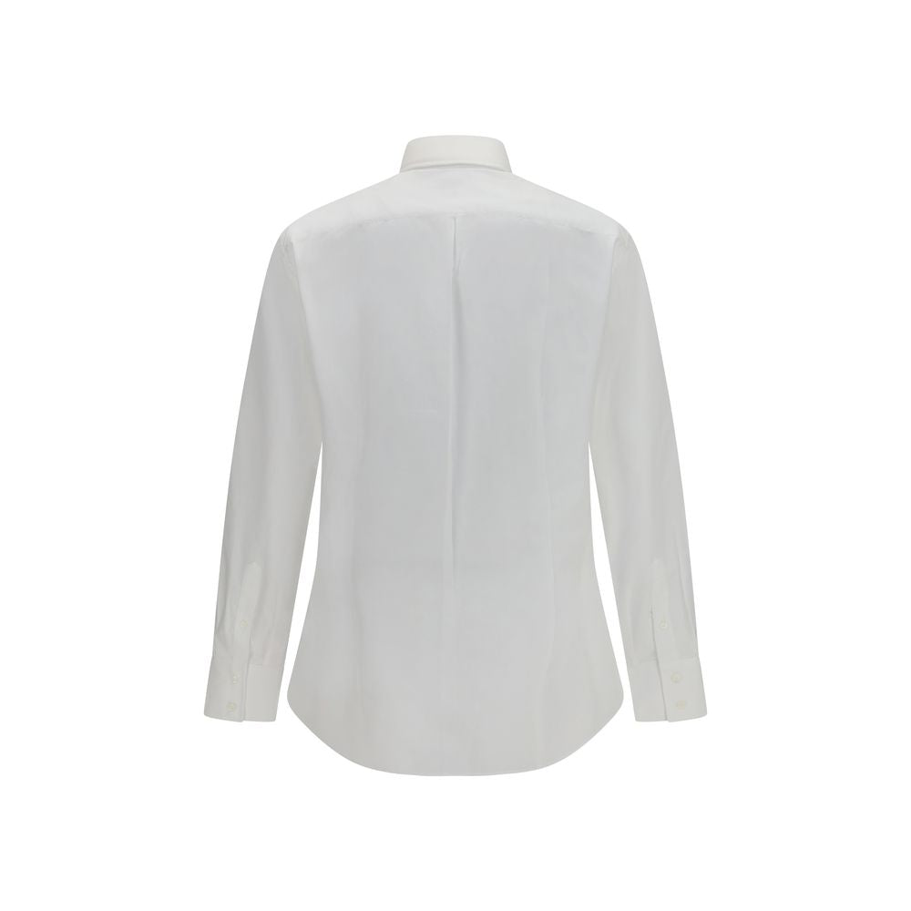 Brunello Cucinelli White Cotton Dress Men's Shirt