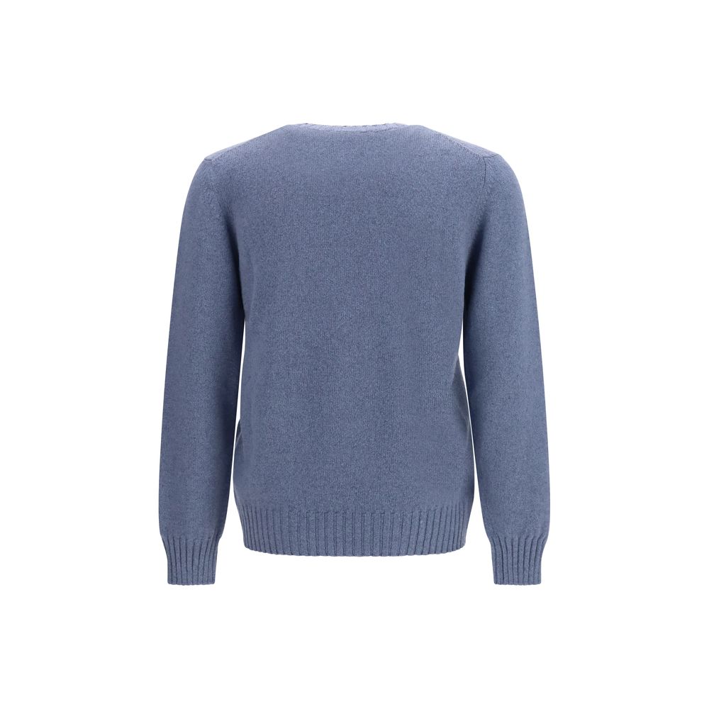 Piacenza Cashmere Blue Cashmere Men's Sweater