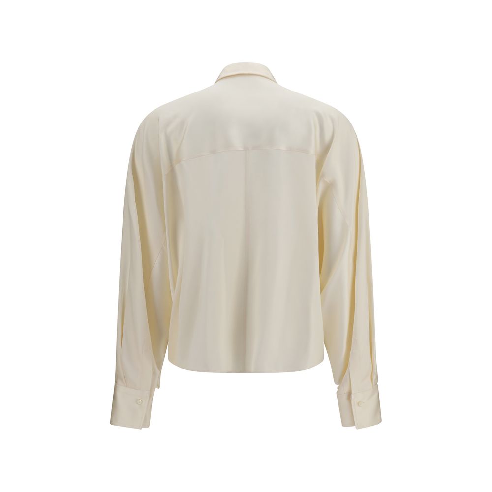 Brunello Cucinelli Beige Silk Women's Shirt