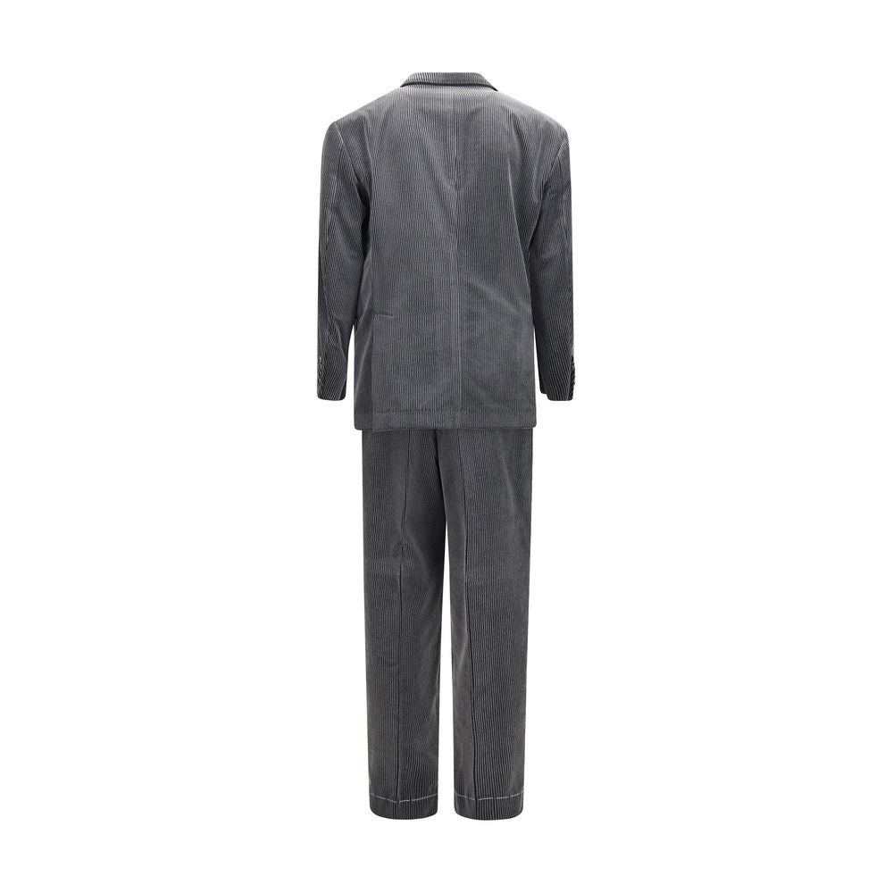 Brunello Cucinelli Gray Cotton Men's Suit