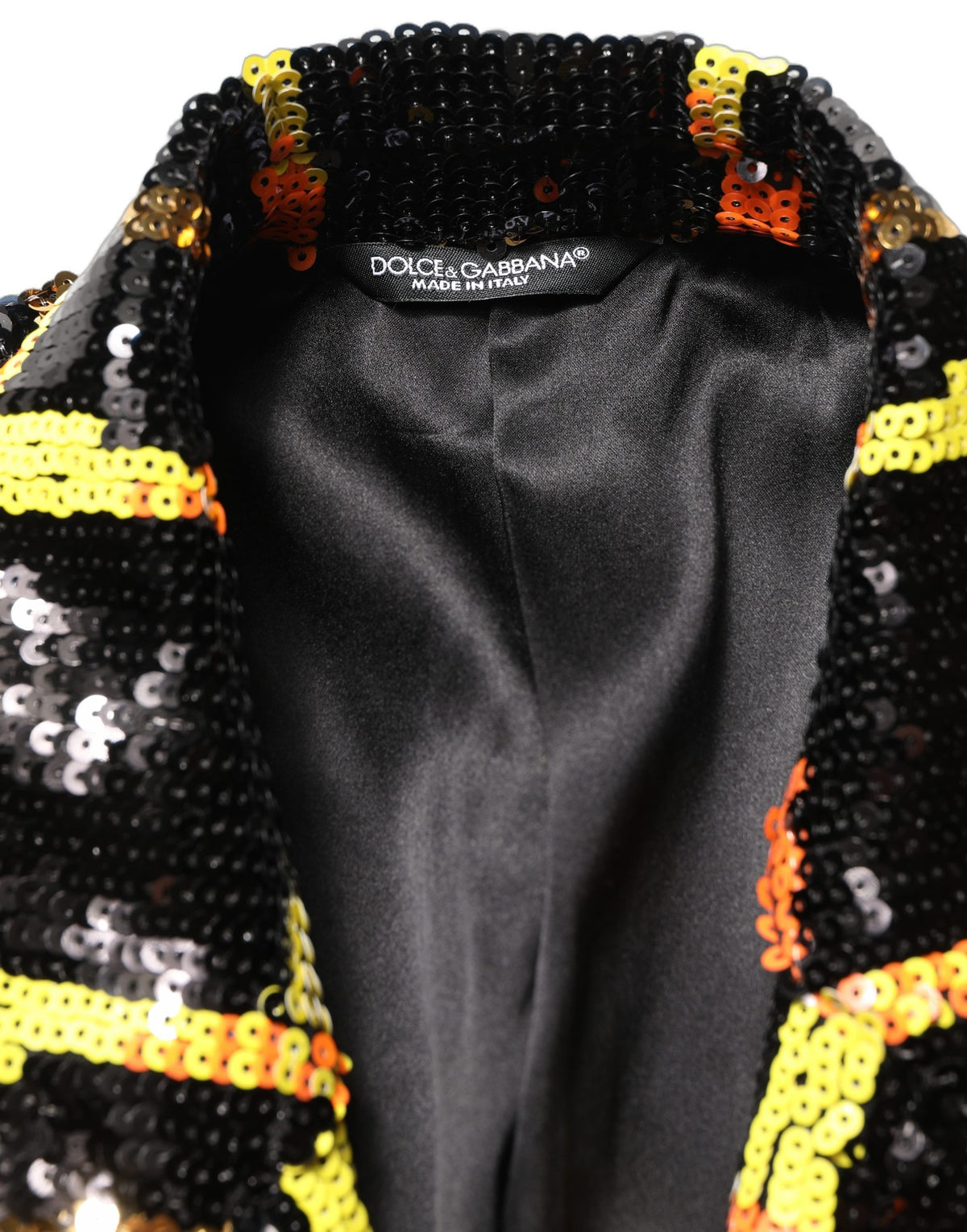 Dolce & Gabbana Multicolor Sequin Embellished Double Breasted Men's Jacket