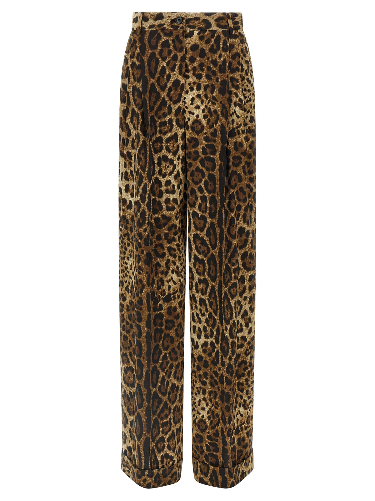 Dolce & Gabbana Brown Wool Casual Women's Pants