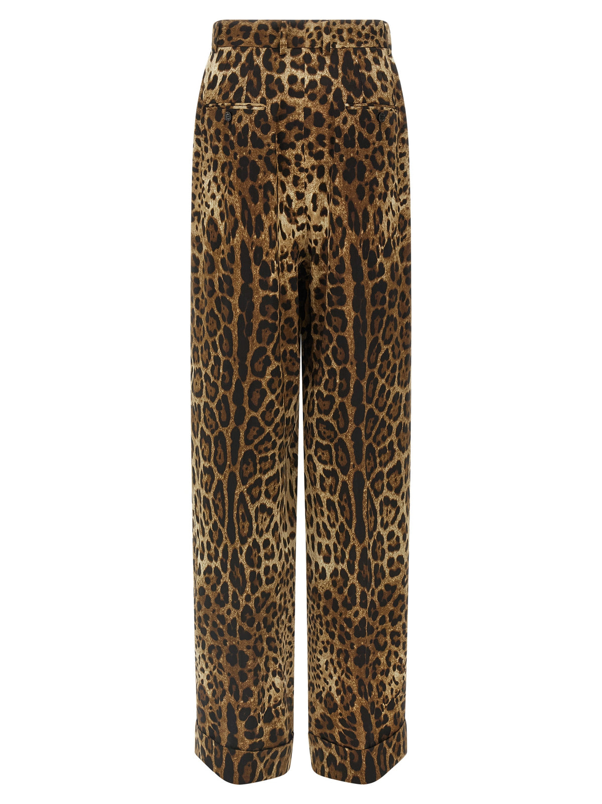 Dolce & Gabbana Brown Wool Casual Women's Pants