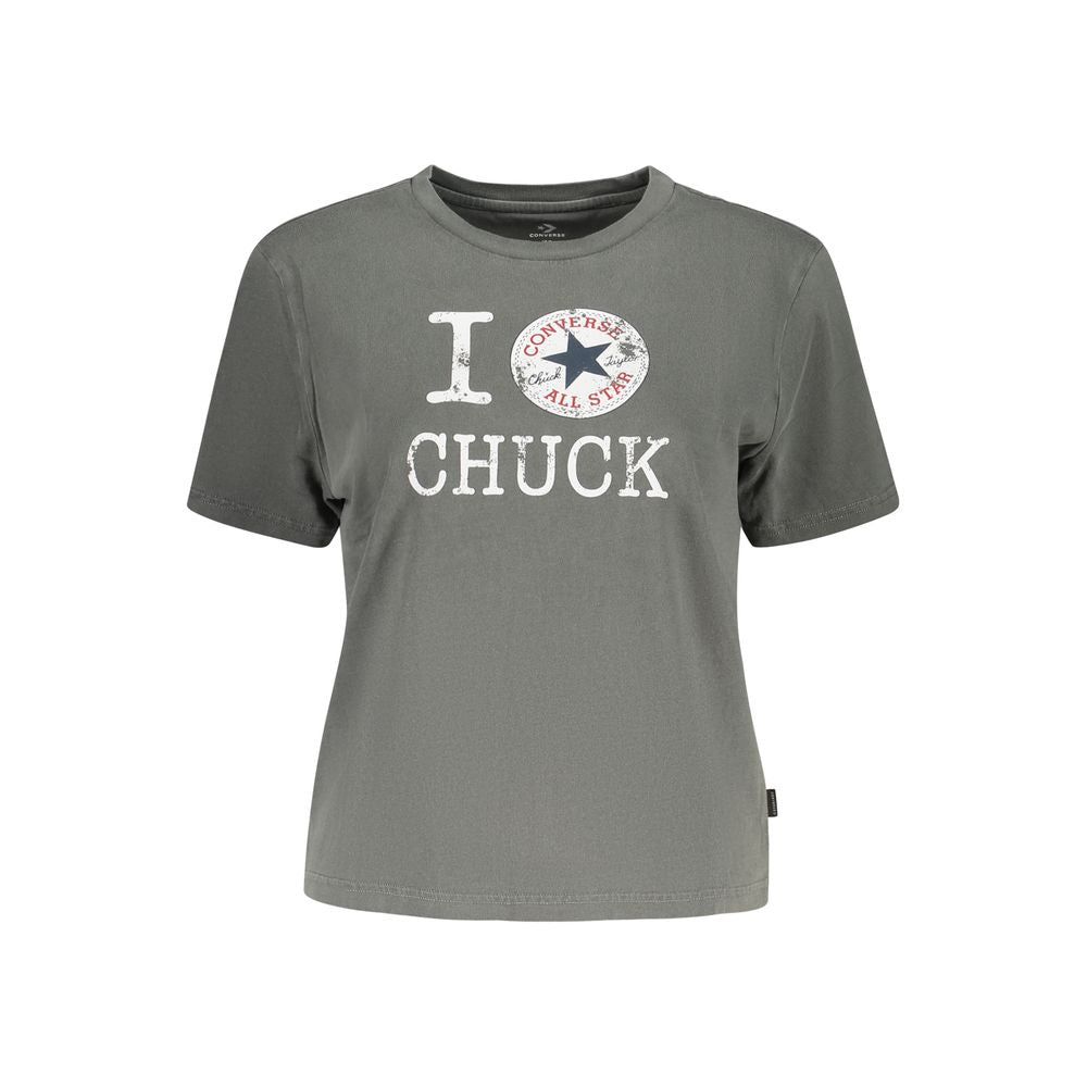 Converse Grey Cotton Women's Women's T-Shirt
