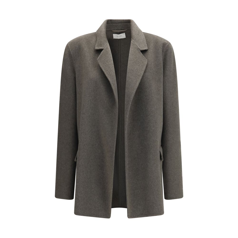 The Row Gray Cashmere Full-Length Women's Jacket